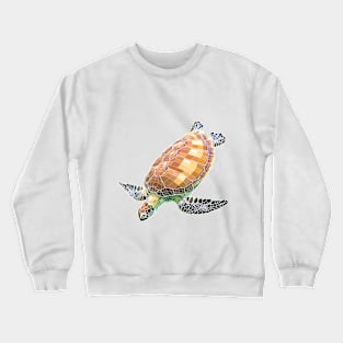 The Green Sea Turtle (Colored) Crewneck Sweatshirt